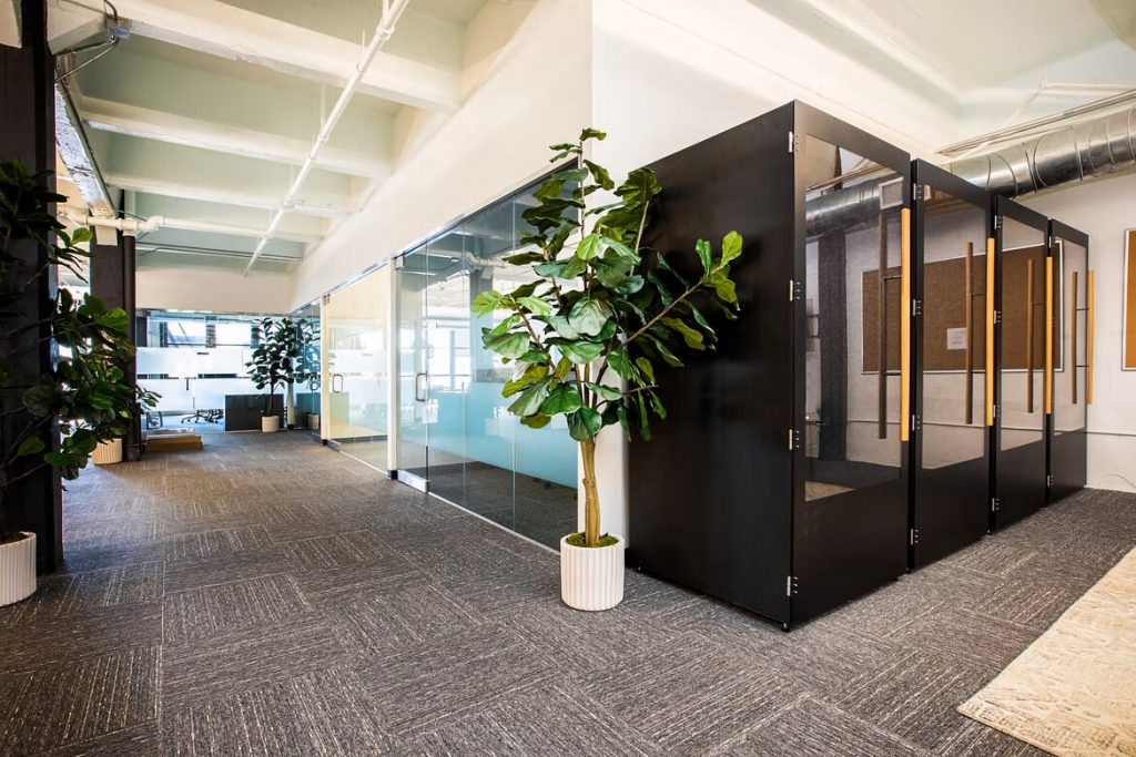 office space with carpeted floors